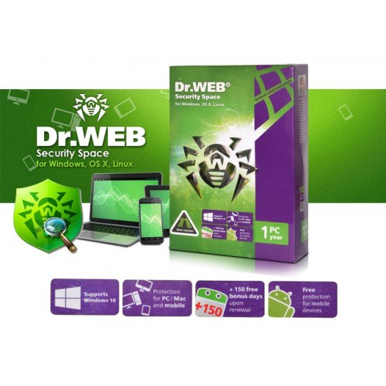 Dr. Web Security Space 1 User with Mobile Protection